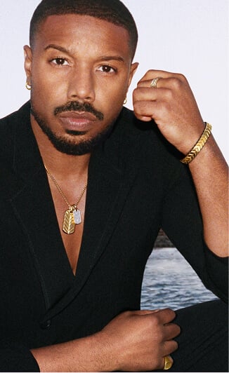 Michael B. Jordan in David Yurman's Chevron collection.