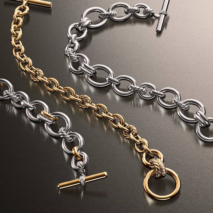David Yurman bracelet chains.