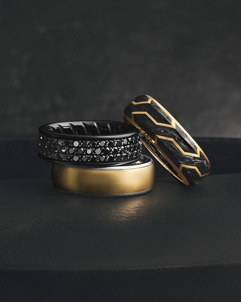 David Yurman Stack of Streamline Rings