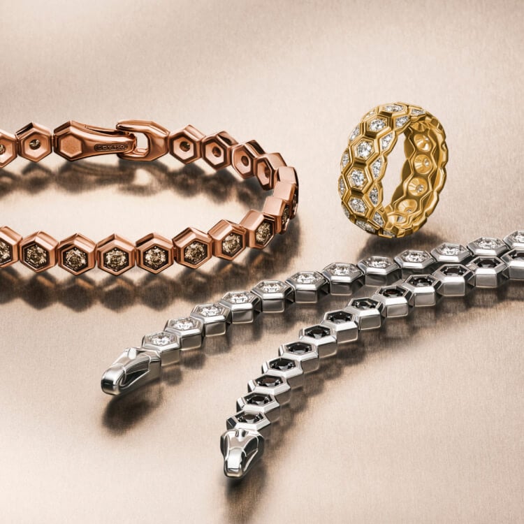 David Yurman Faceted jewelry for men.