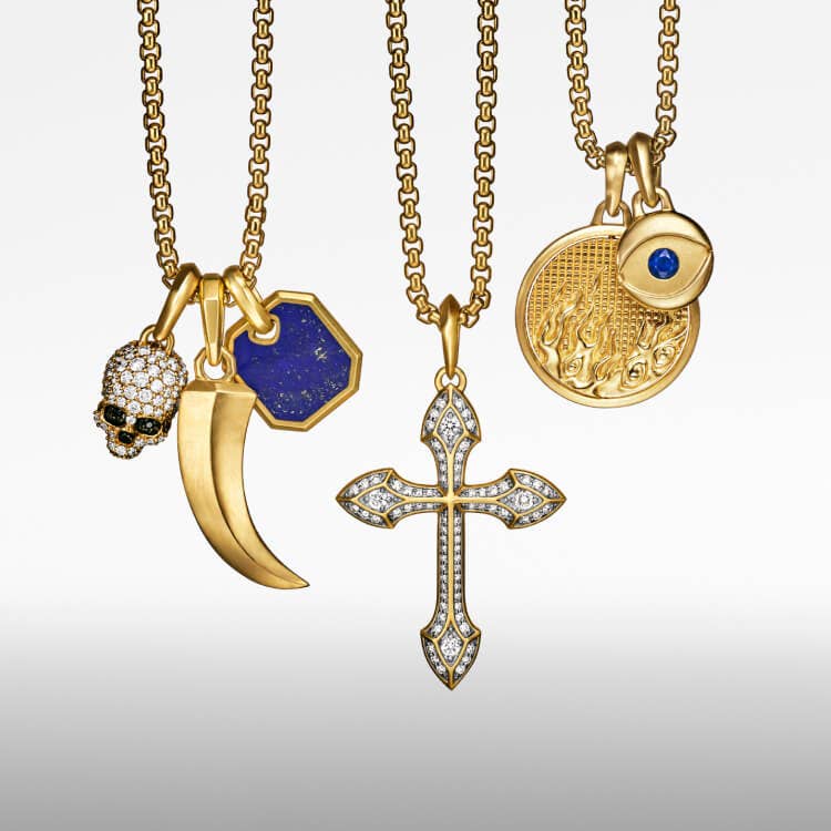 David Yurman amulets for men.