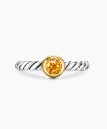 David Yurman Citrine Petite Cable Ring