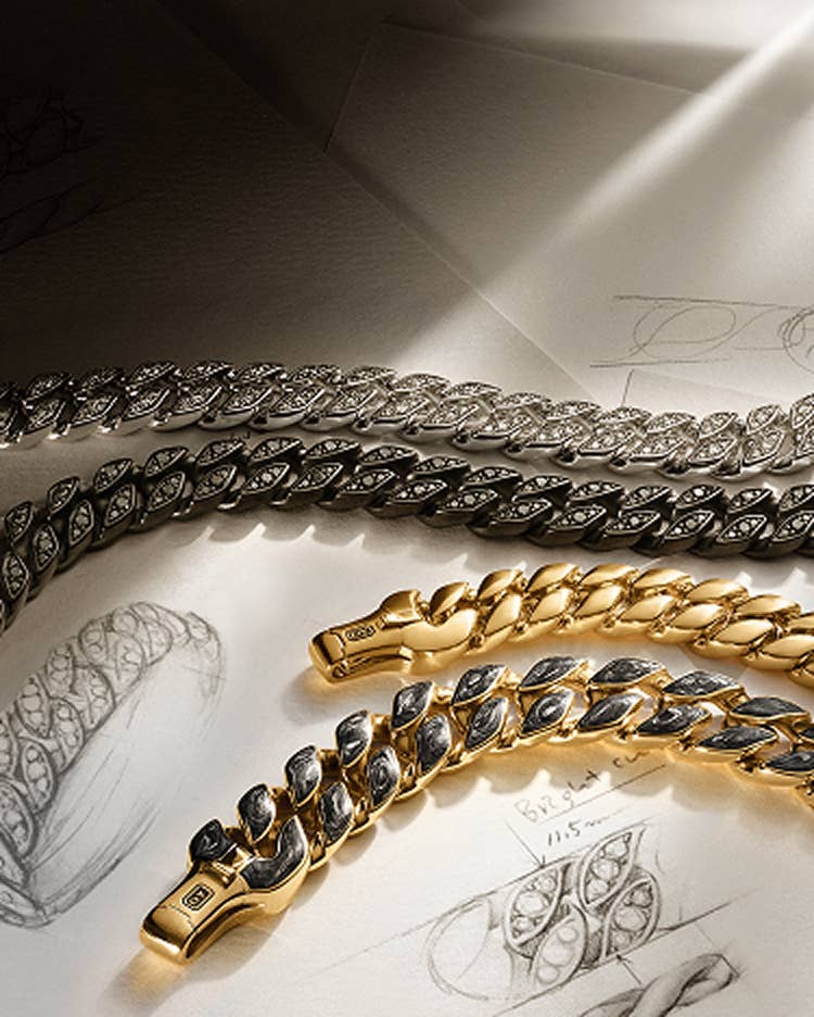 David Yurman Curb Chain bracelets.