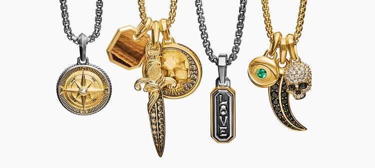 David Yurman amulets for men.