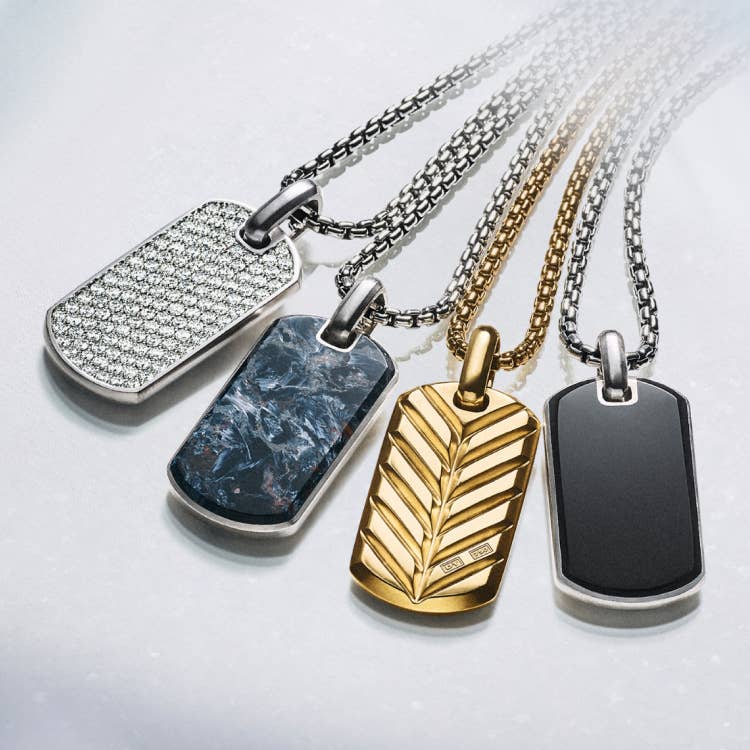 An image of four David Yurman tags.