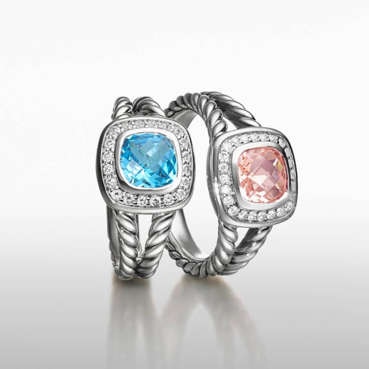 David Yurman's petite Albion rings in six gemstones.
