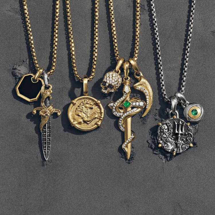 David Yurman amulets for men.