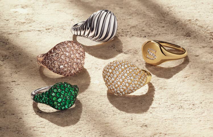 David Yurman pinky rings.