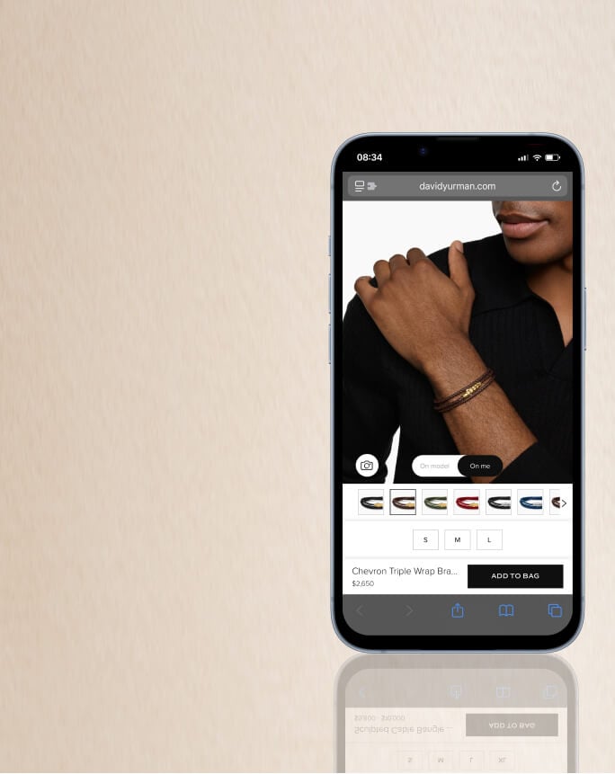 David Yurman virtual try on.