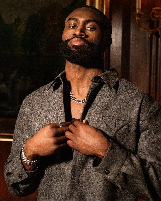 Jaylen Brown wearing David Yurman jewelry.