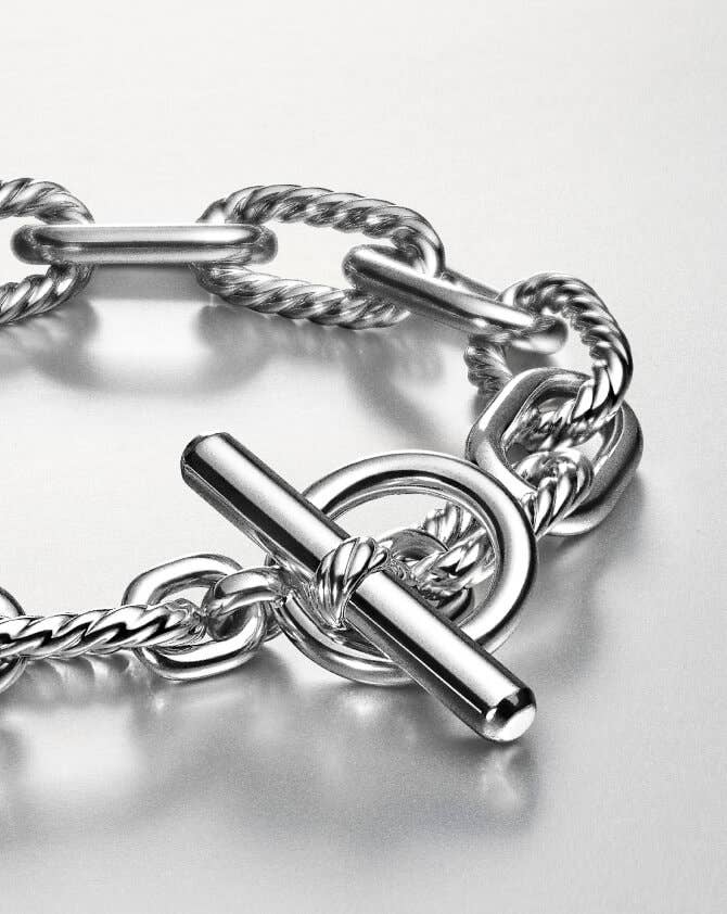 David Yurman Madison Toggle Chain bracelet in sterling silver.