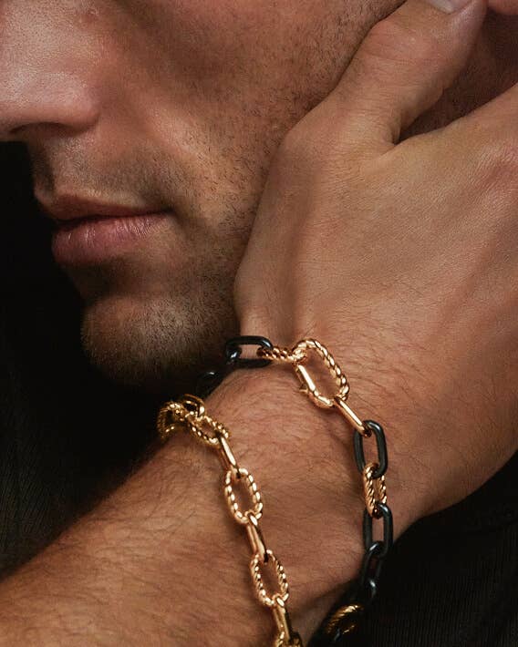 Man Wearing David Yurman DY Madison Chain Bracelet