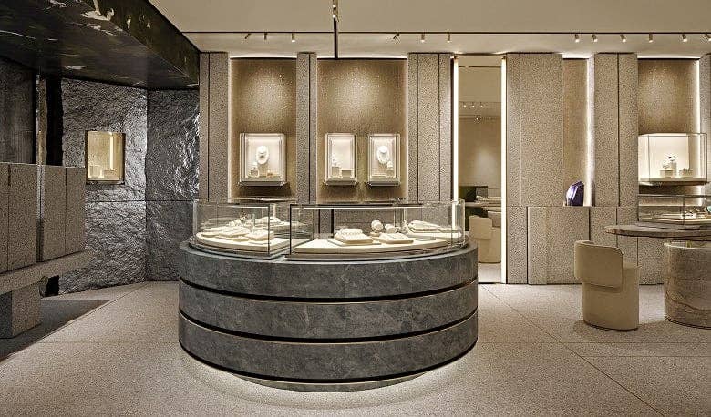 The interior of the new David Yurman Miami Design District store.