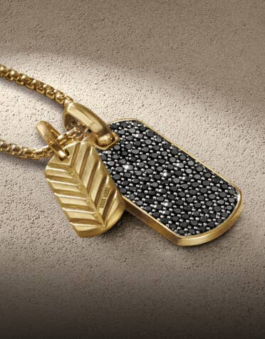 Two David Yurman Chevron tags.