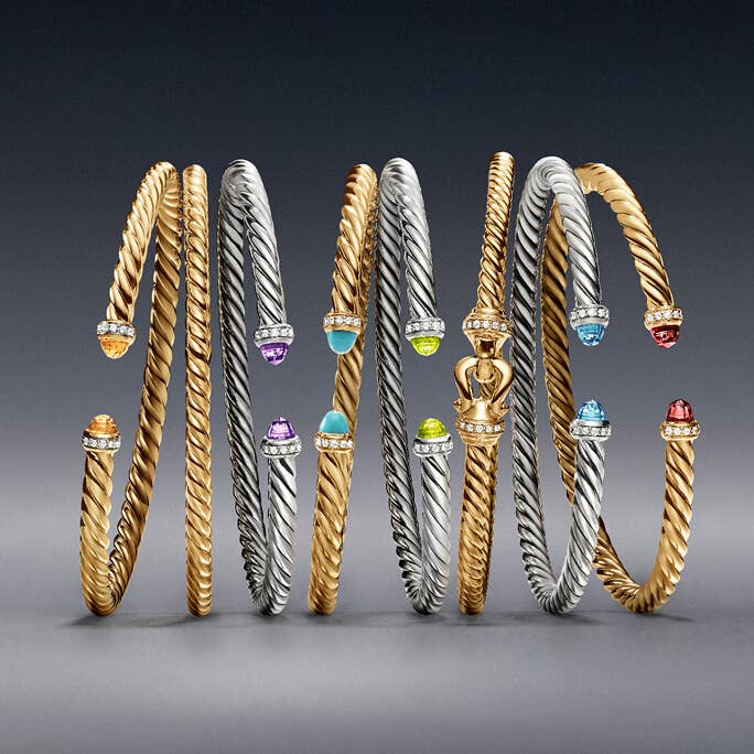 David Yurman cuff bracelets.