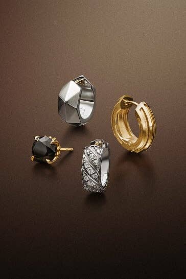 David Yurman earrings for men.