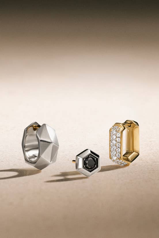 David Yurman earrings for men.