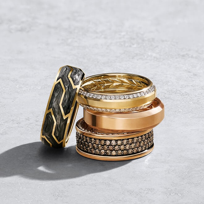 David Yurman Chevron jewelry for men.