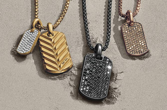 David Yurman Chevron tags.