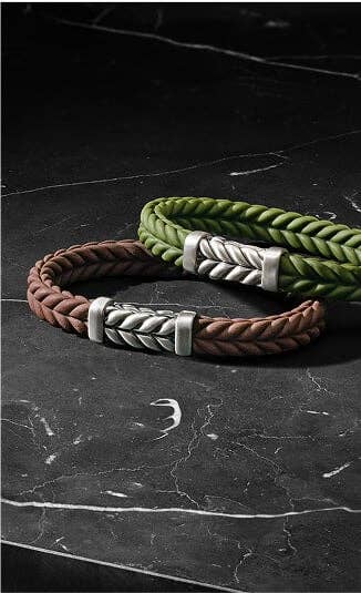 Two David Yurman bracelets for men.