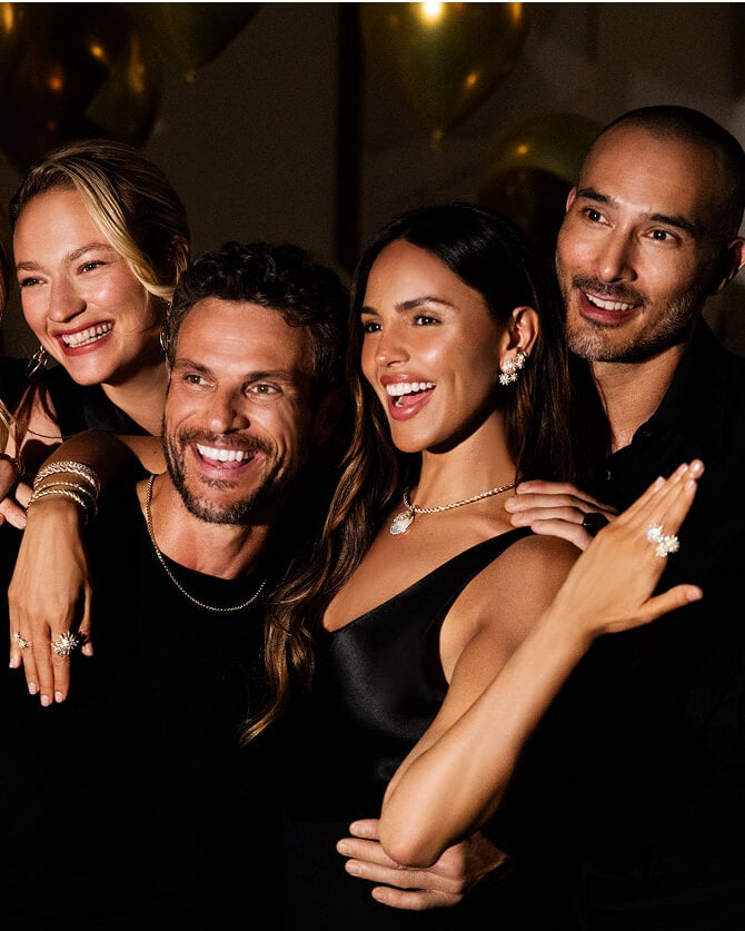 A group of models wearing David Yurman jewelry.