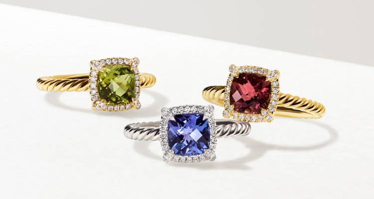 An image of David Yurman Châtelaine rings.