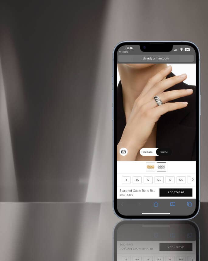 David Yurman virtual try on.