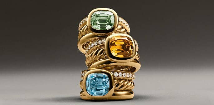 David Yurman women's jewelry.