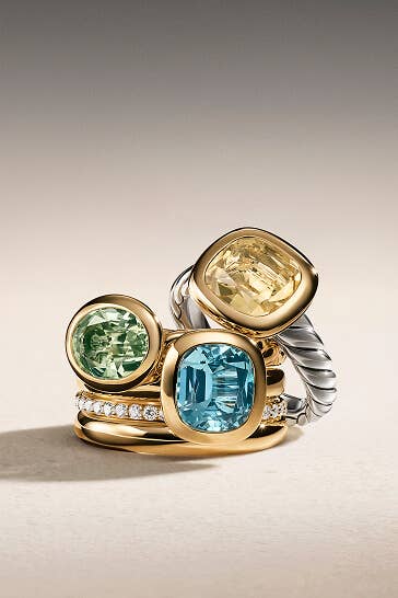 A pair of David Yurman women's rings. 