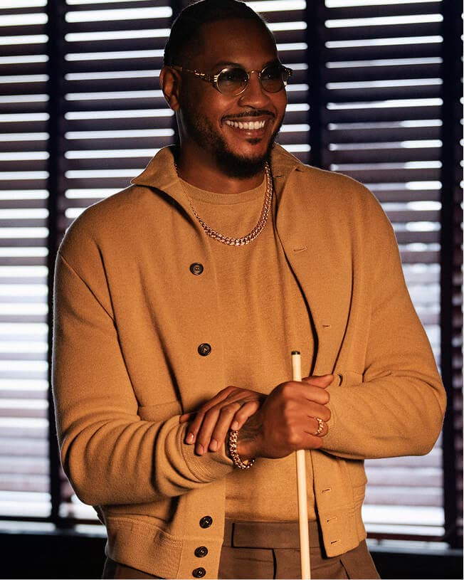 Carmelo Anthony wearing David Yurman jewlery.