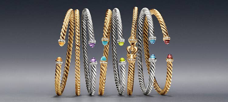 David Yurman Cable bracelets.