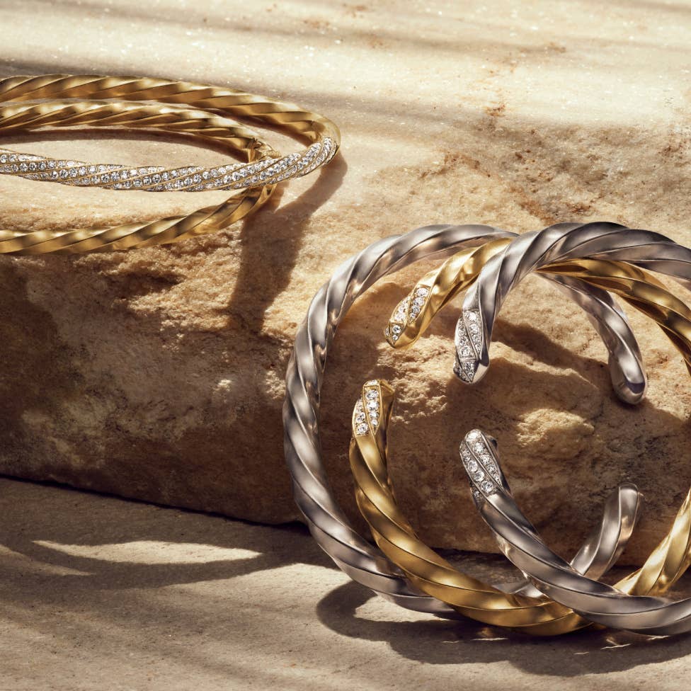 David Yurman Cable Edge Collection bracelets.