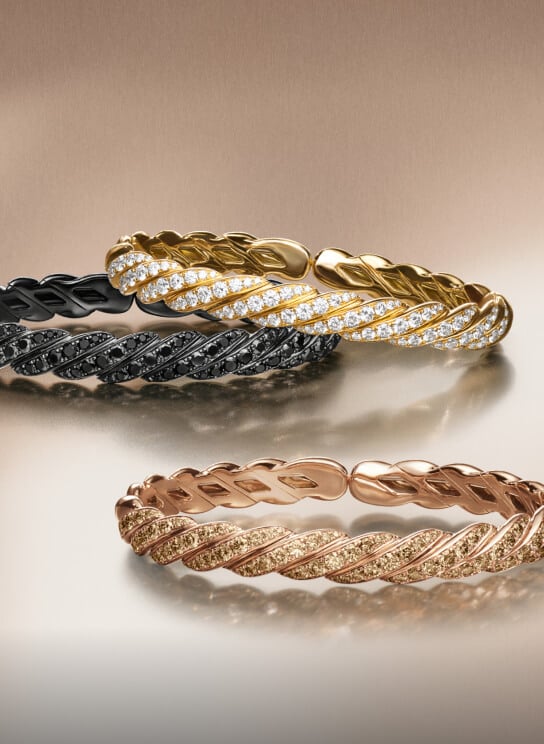 Three David Yurman Starburst rings.