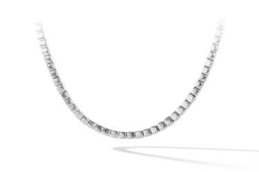 Shop spiritual beads cushion necklace in sterling silver.
