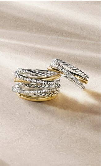 Two David Yurman rings for women.