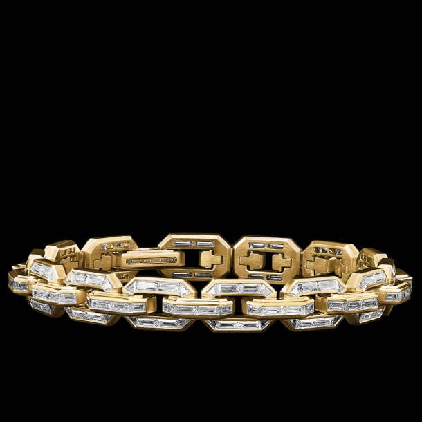 Shop Deco Chain Link Bracelet in 18K Yellow Gold