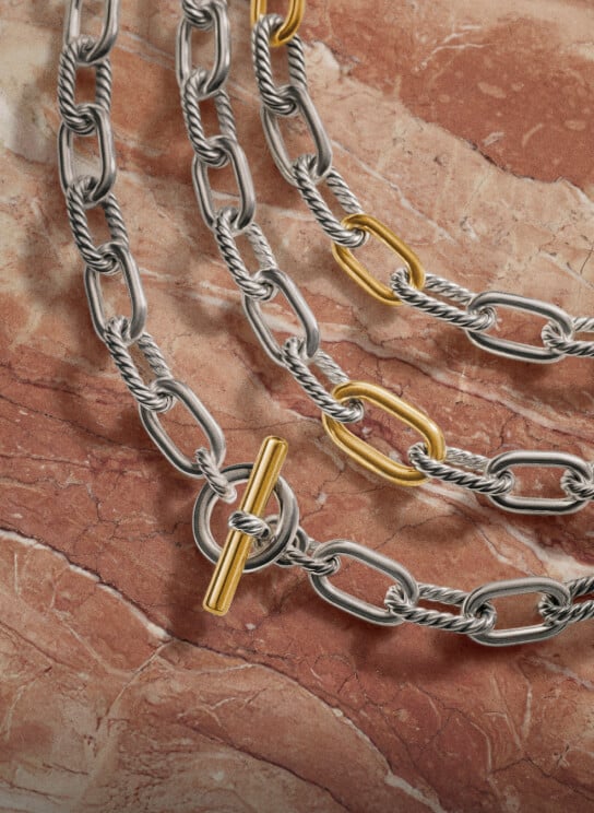 Three David Yurman Sculpted Cable.
