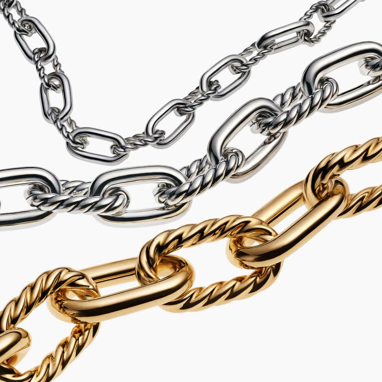 David Yurman Madison chain in sterling silver and gold.