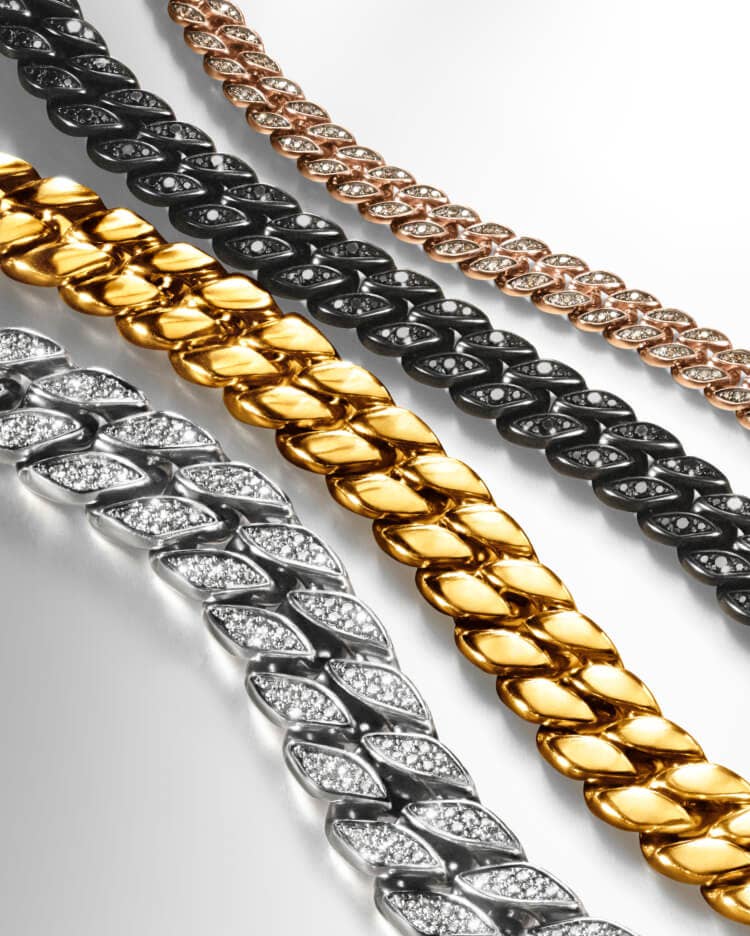 Two David Yurman Chevron tags.