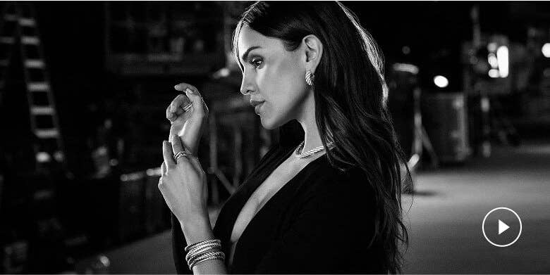Eiza González wearing David Yurman's Sculpted Cable collection.