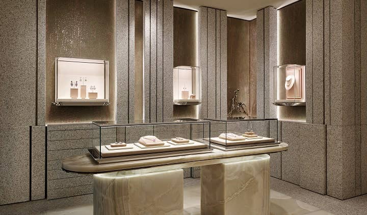 The interior of the new David Yurman Miami Design District store.