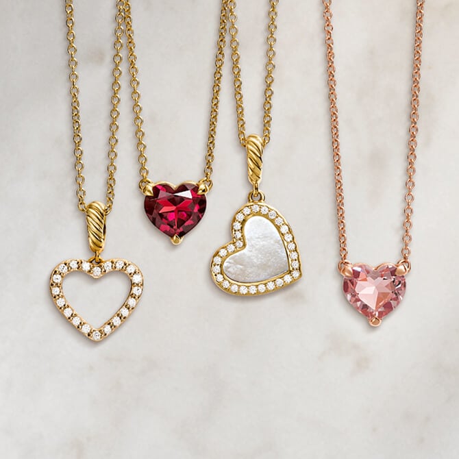 David Yurman heart amulets. 