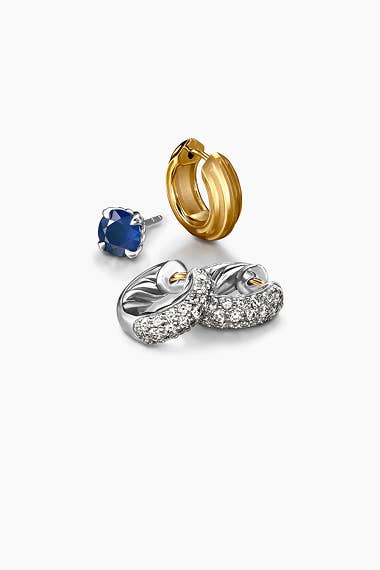 David Yurman earrings for men.