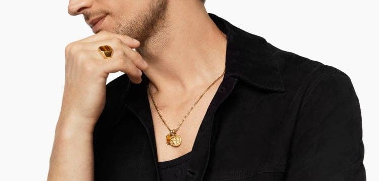 David Yurman zodiac amulets for men.