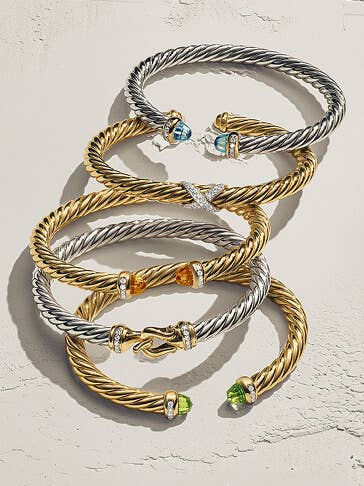 David Yurman Cable bracelets.