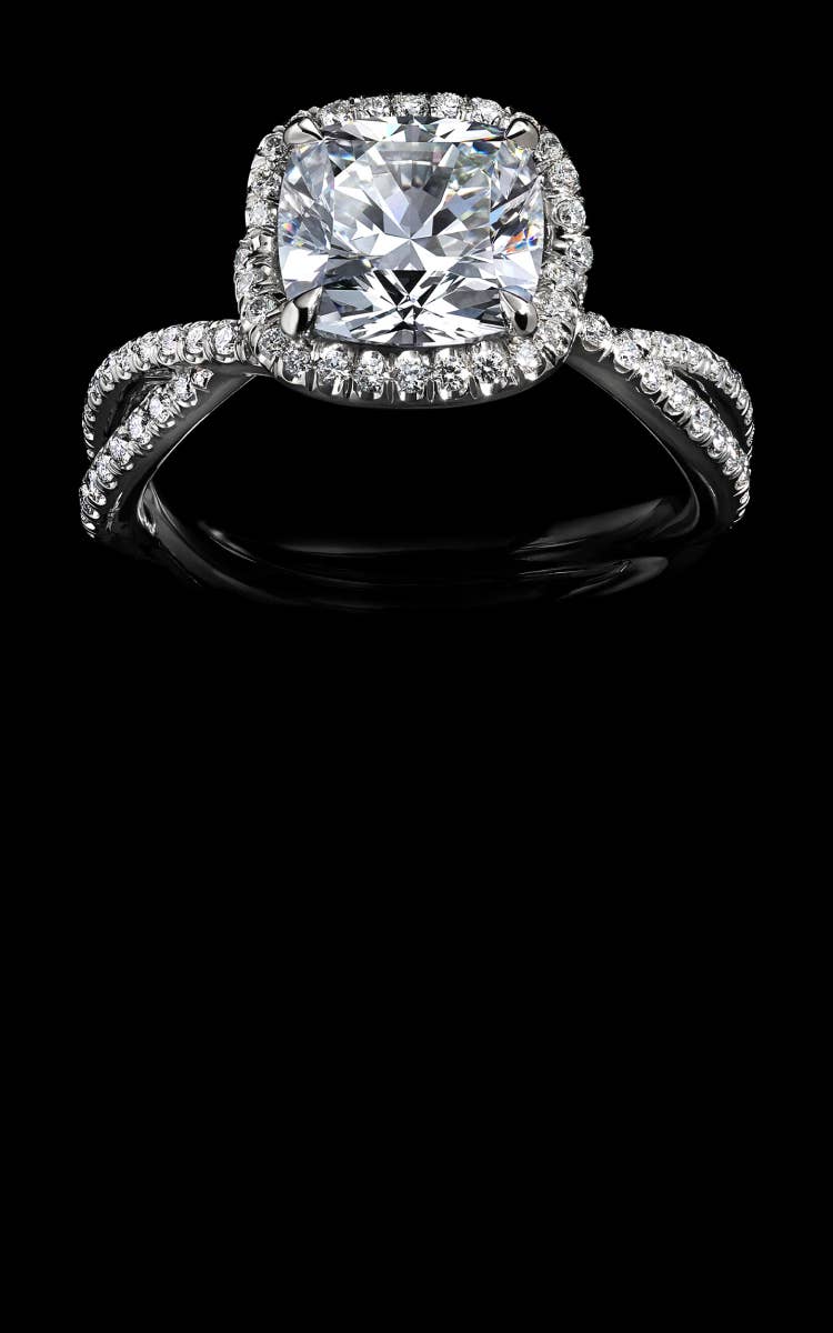An image of a David Yurman Signature Cut engagement ring.