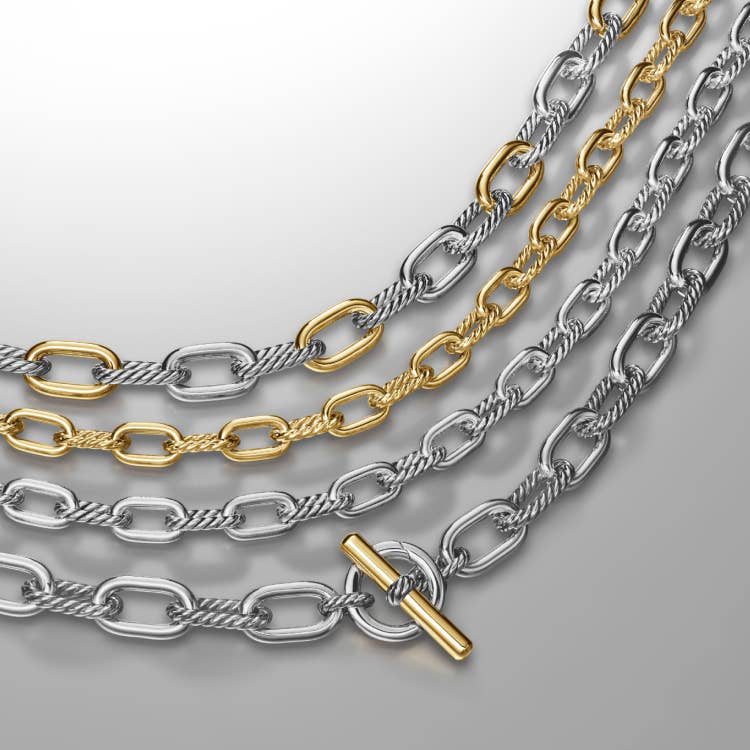 Four David Yurman Madison chains.