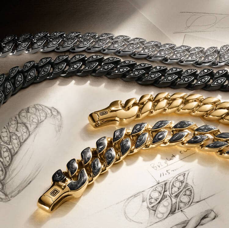 David Yurman Curb Chain bracelets.