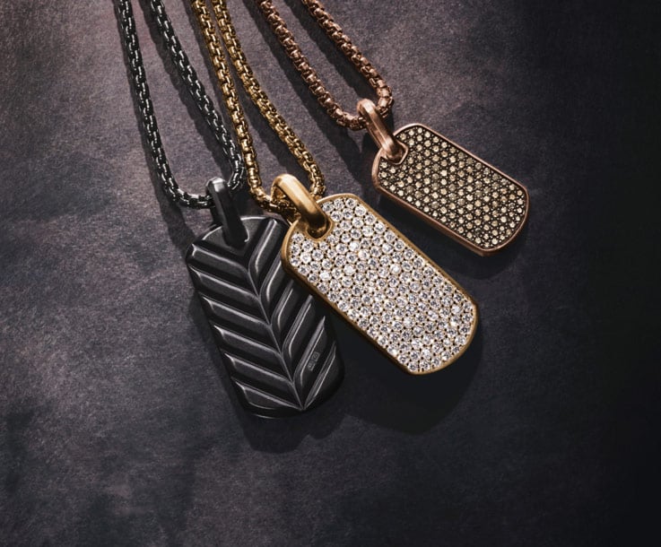 An image of three diamond tags.