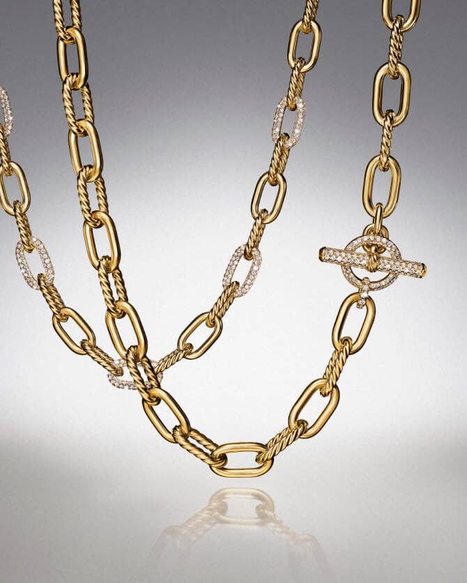 Two David Yurman Madison chains for women.